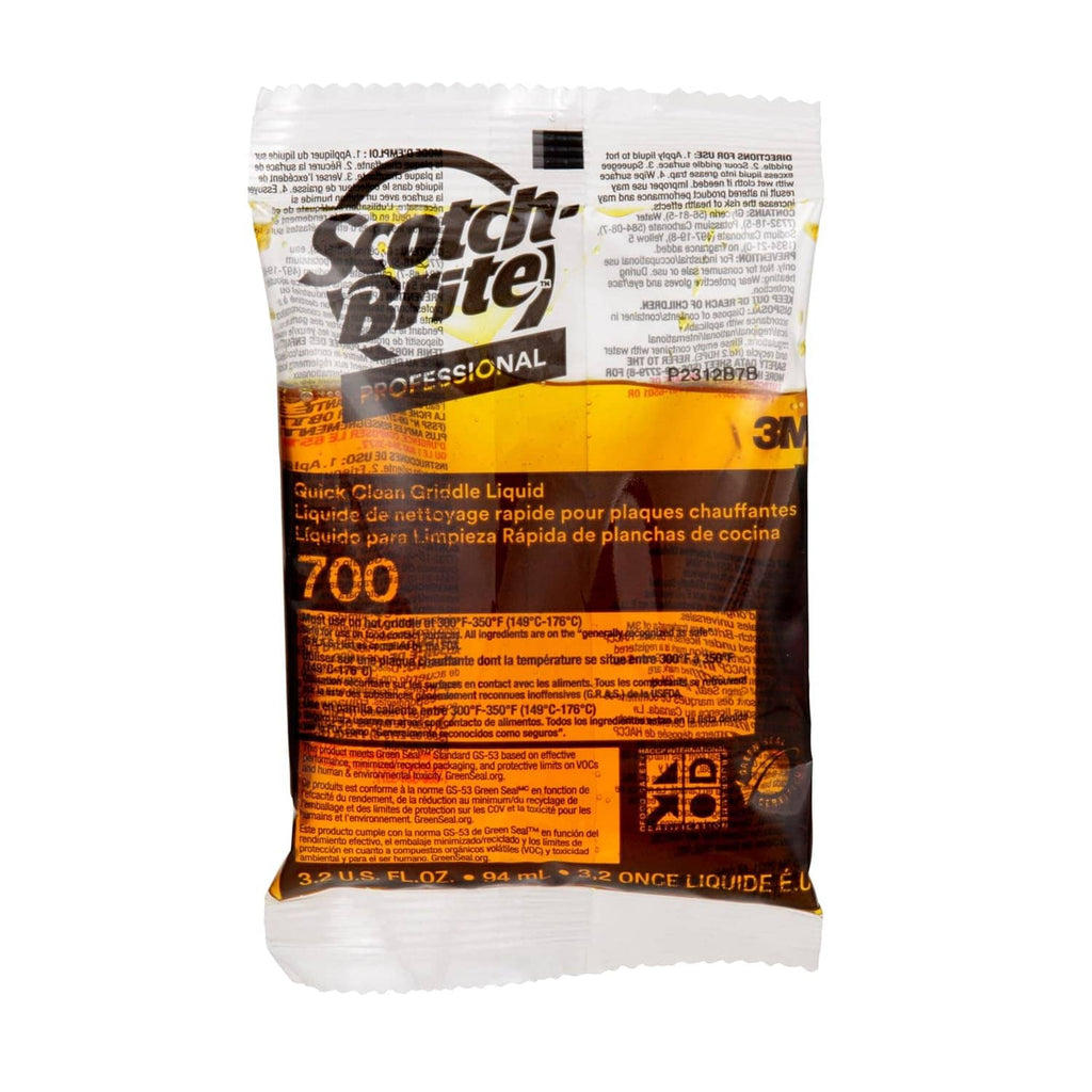 Scotch-Brite Quick Clean griddle liquid packet, 700, 3.2 fl oz sachet