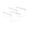 Gray steel hanging file folder frame set of 2 with adjustable depth