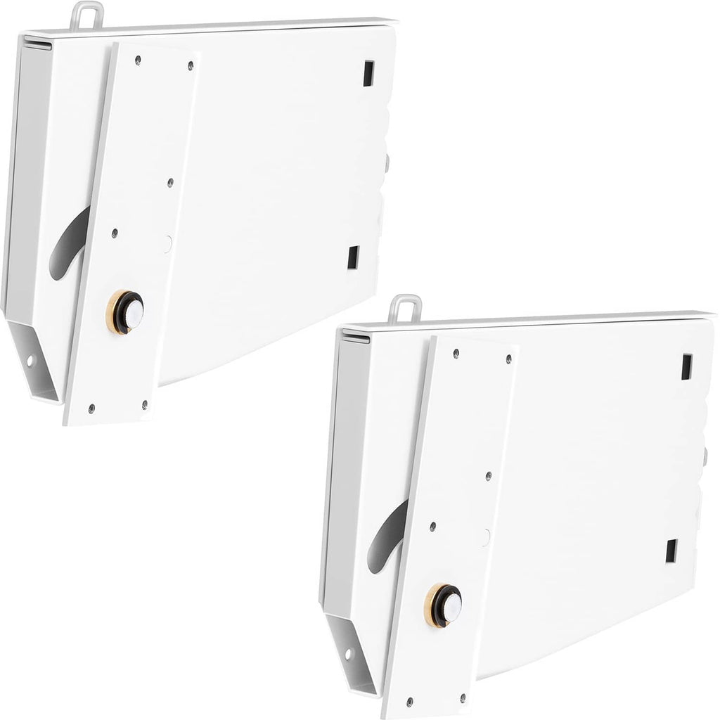 White metal Murphy bed springs mechanism brackets with holes and black fittings
