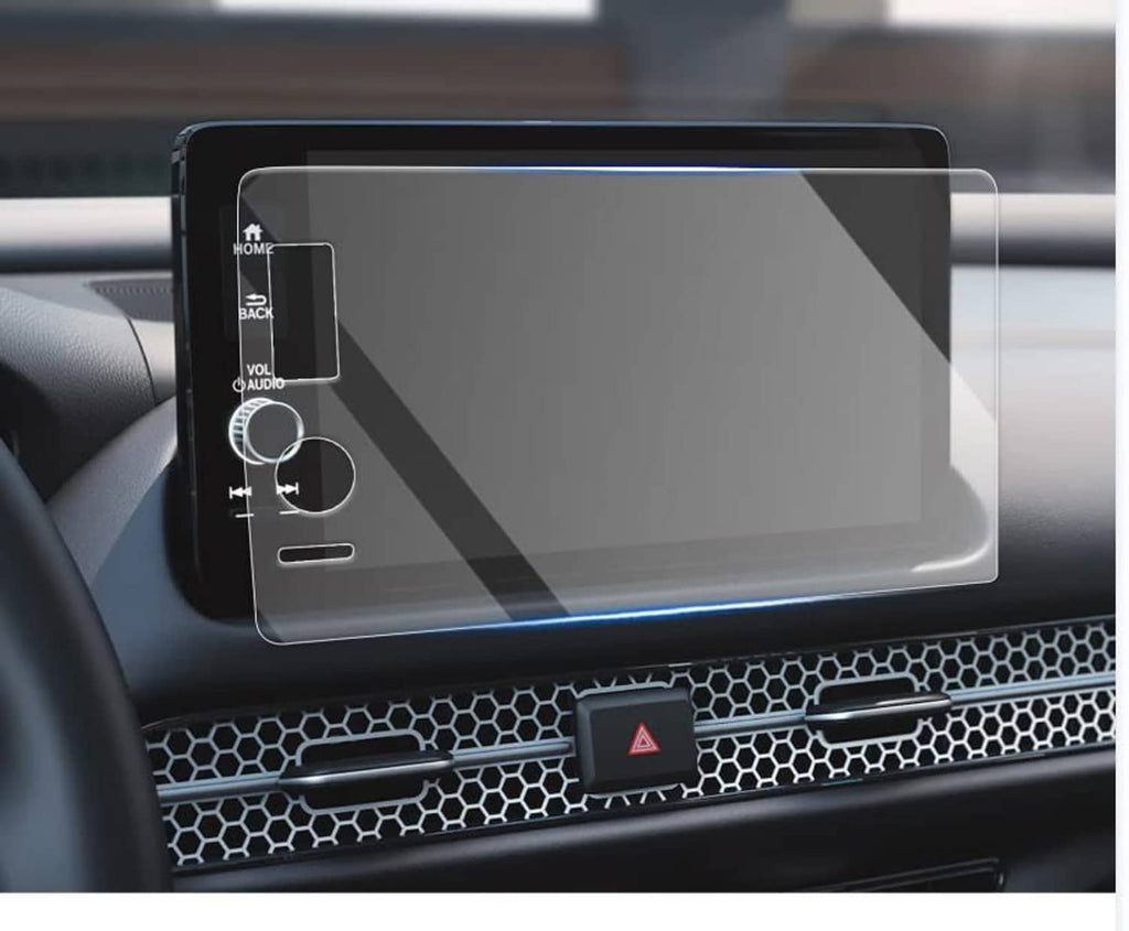 9-inch tempered glass screen protector for car infotainment display, clear and glossy