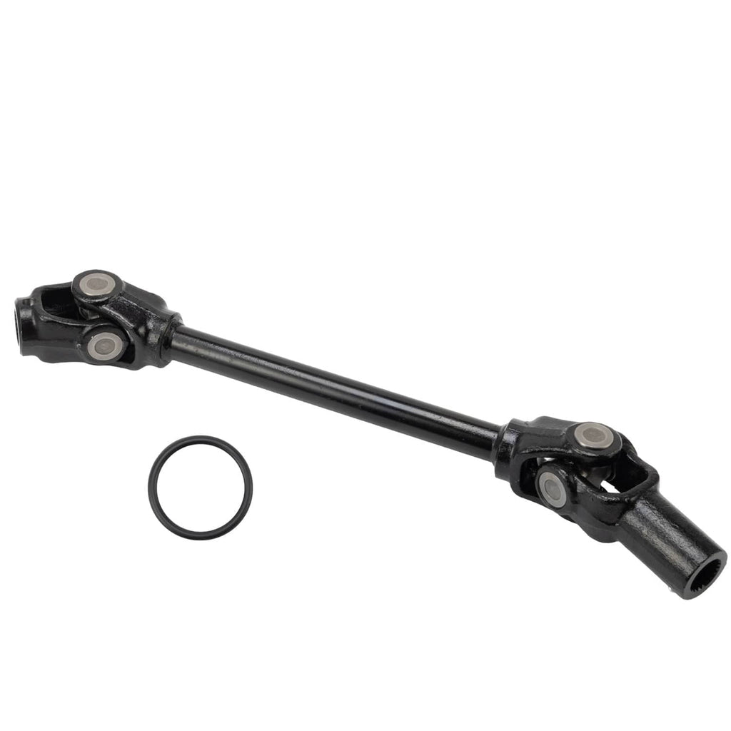 Black rear prop shaft with universal joint ends and circular O-ring