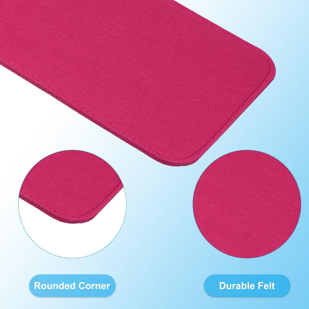 Rose red durable felt bag shaper pad with rounded corners