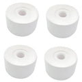 White caster pipe cap fittings, cylindrical caps with centered opening (pack view)