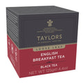 Taylors of Harrogate English Breakfast loose leaf tea carton, black tea label