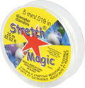 Clear elastic beading cord spool, 0.5mm diameter shown on packaging