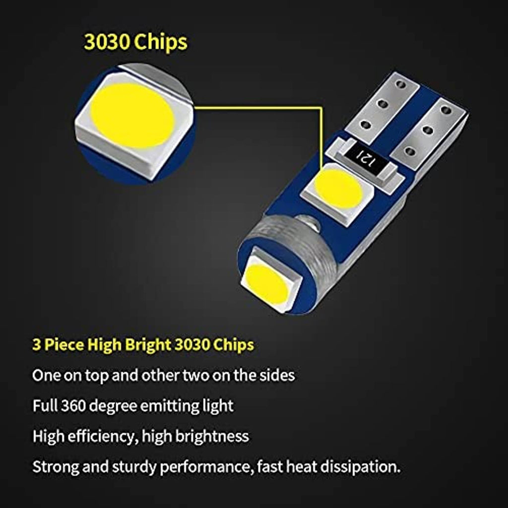 3030-chip T5 LED bulb with stacked yellow chips on blue base