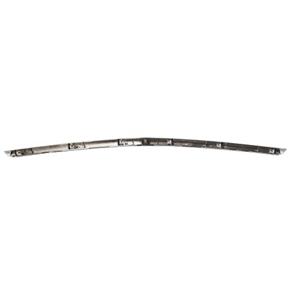 Hood trim molding strip with dark protective film along the top