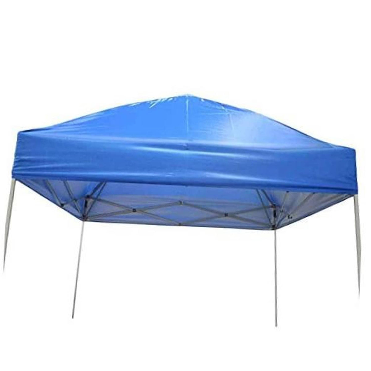 Royal blue 8x8 replacement canopy top cover with a peaked roof fabric