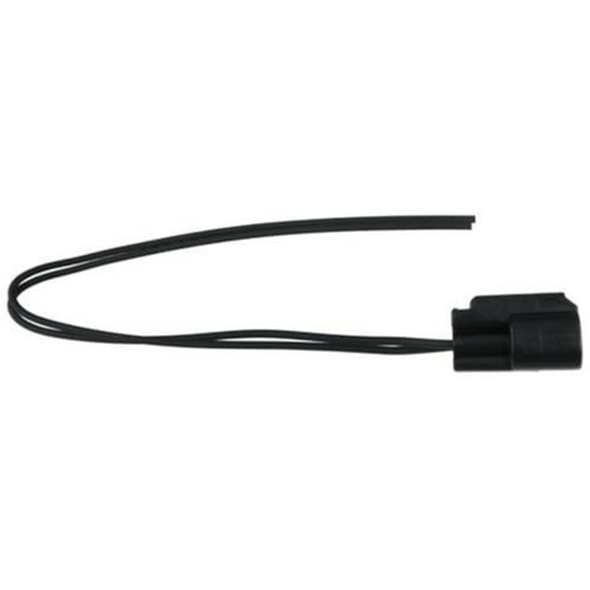 Engine sensor wire pigtail with black leads and compact black plug connector end