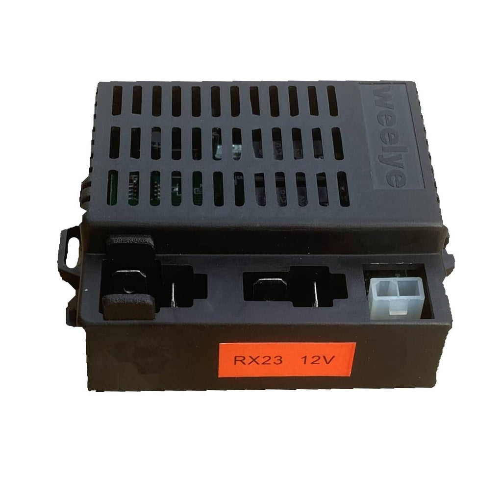 Weelye Rx23 12V receiver module with side connectors and black vented casing