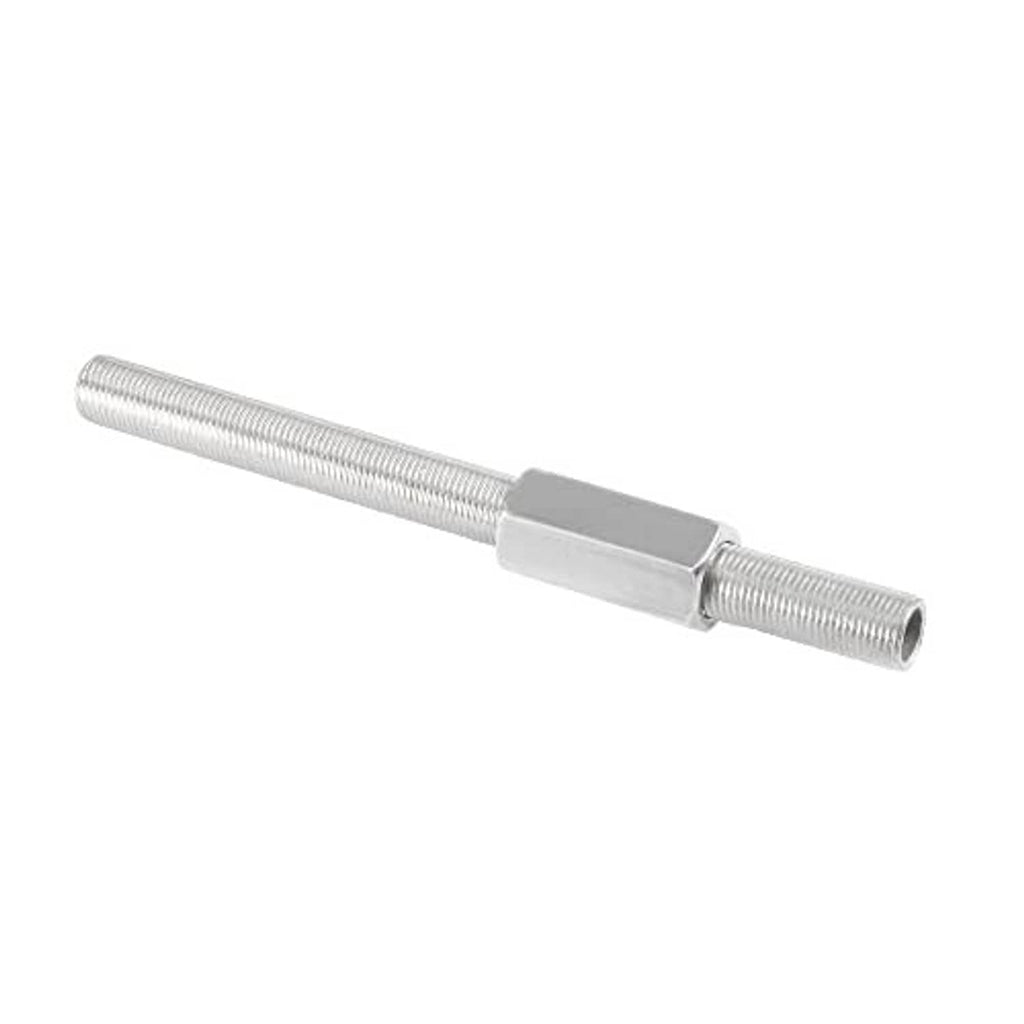 Threaded stud rod with hex coupling sleeve, M10x1 fine thread connection piece