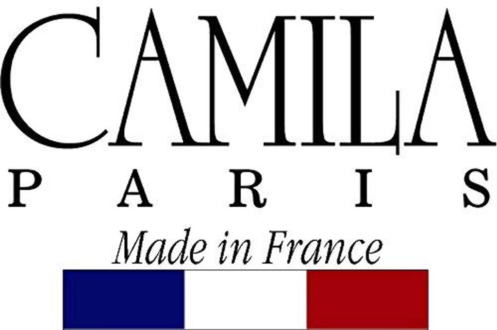 Camila Paris logo and "Made in France" text with blue-red flag