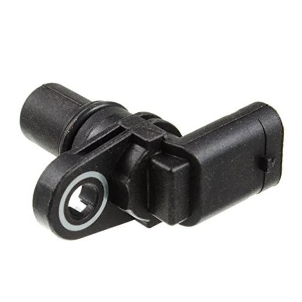 Camshaft position sensor with mounting hole and black wiring connector