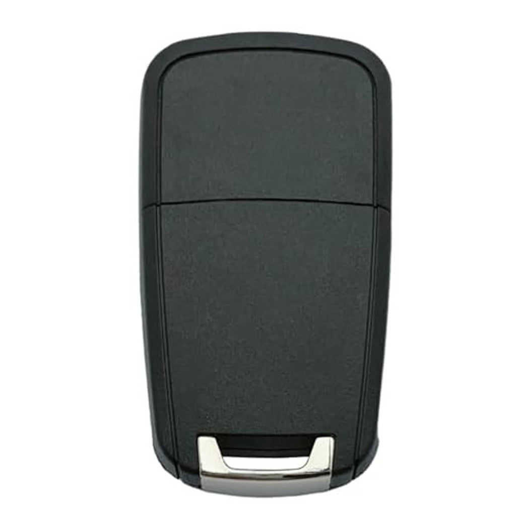 Black key fob shell case with metal insert at bottom edge
