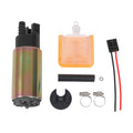 Electric fuel pump with strainer kit, wiring, clamps, and rubber hose pieces
