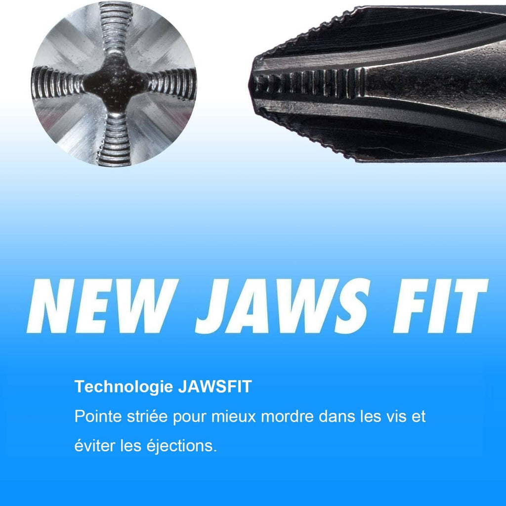 Cross-point screwdriver bit showing star-shaped tip for Phillips screws