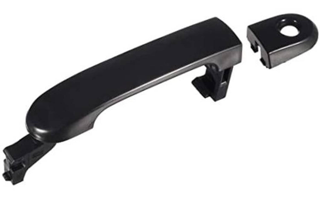 Black exterior door handle with mounting bracket for left front driver side