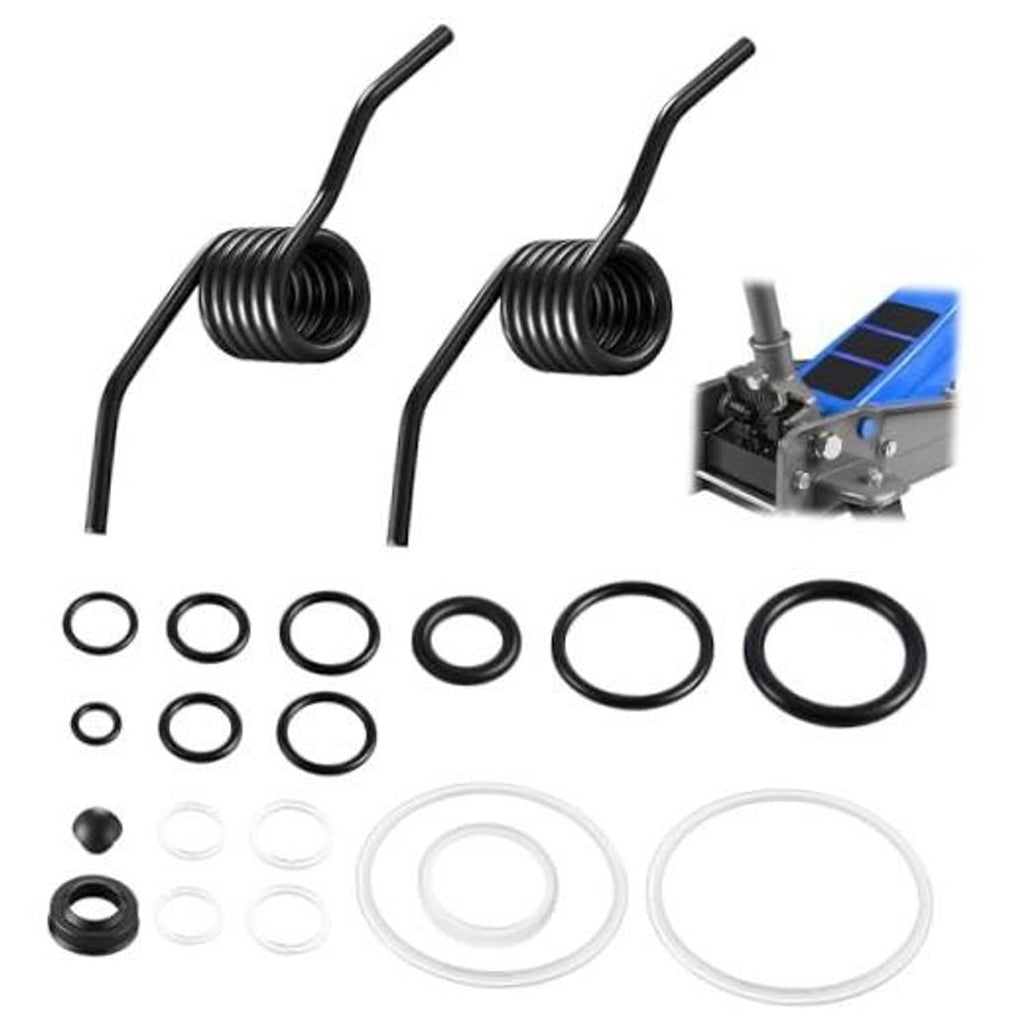 Hydraulic floor jack rebuild kit with two coil springs and multiple O-ring seals