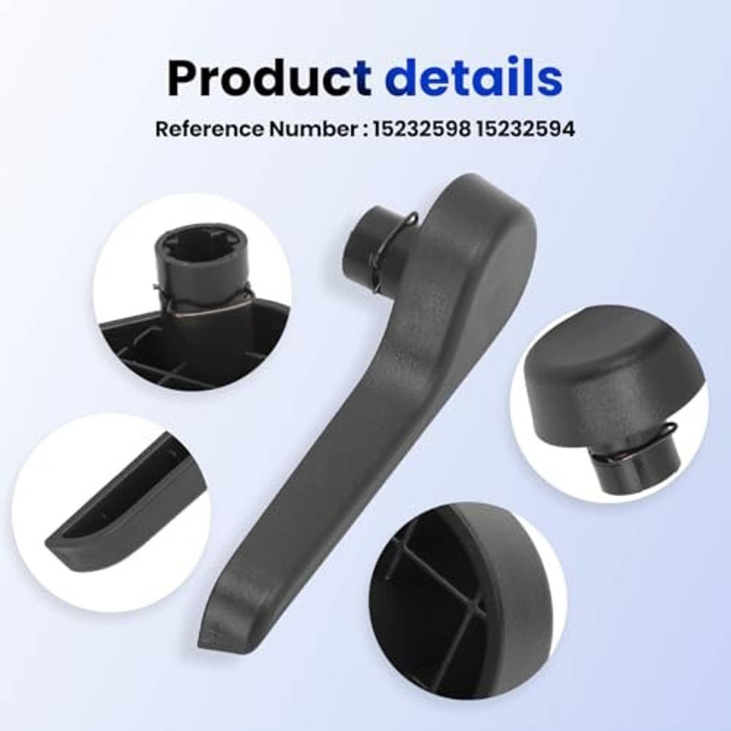 Dark gray recliner handle with mounting ends and side release channel detail