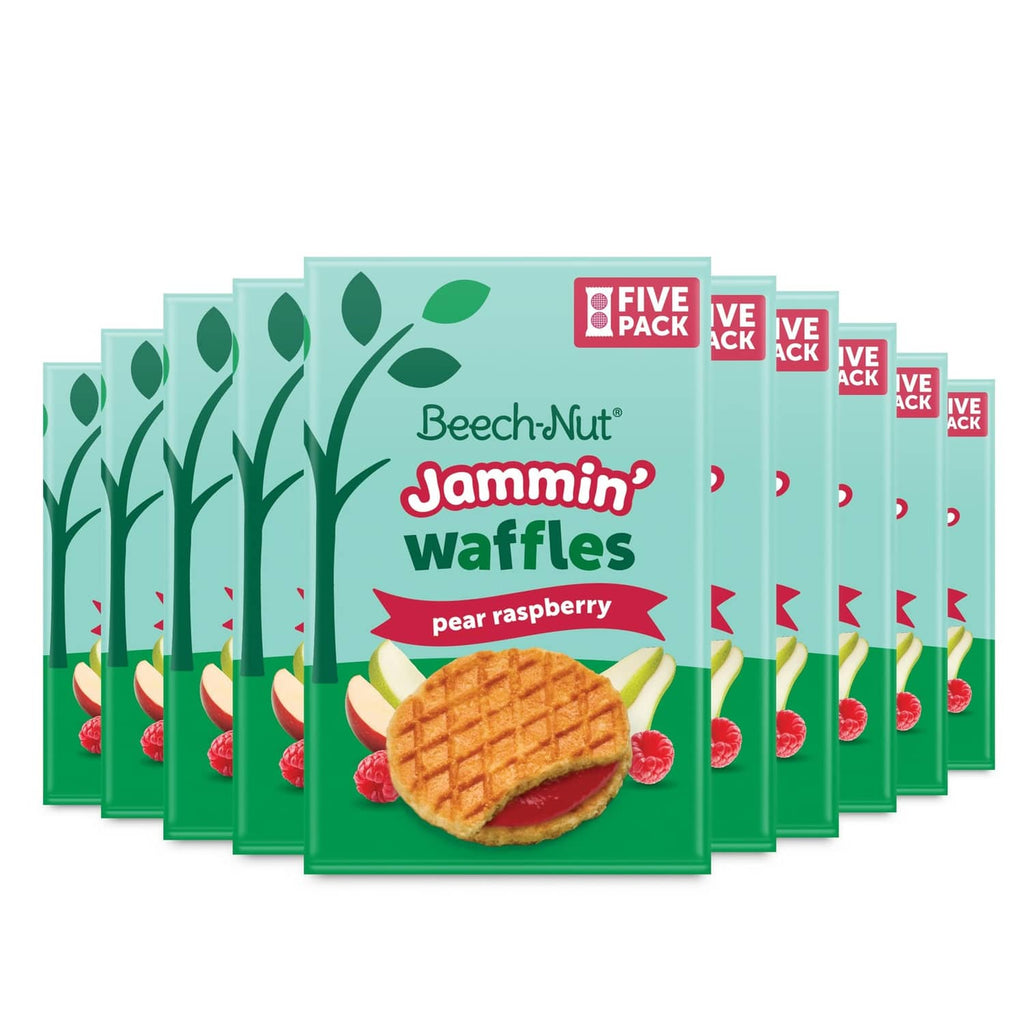 Beech-Nut Jammin' Waffles snack boxes, pear raspberry flavor, 5-pack