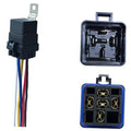 5-pin waterproof relay module with multi-color wire pigtail and mounting tab