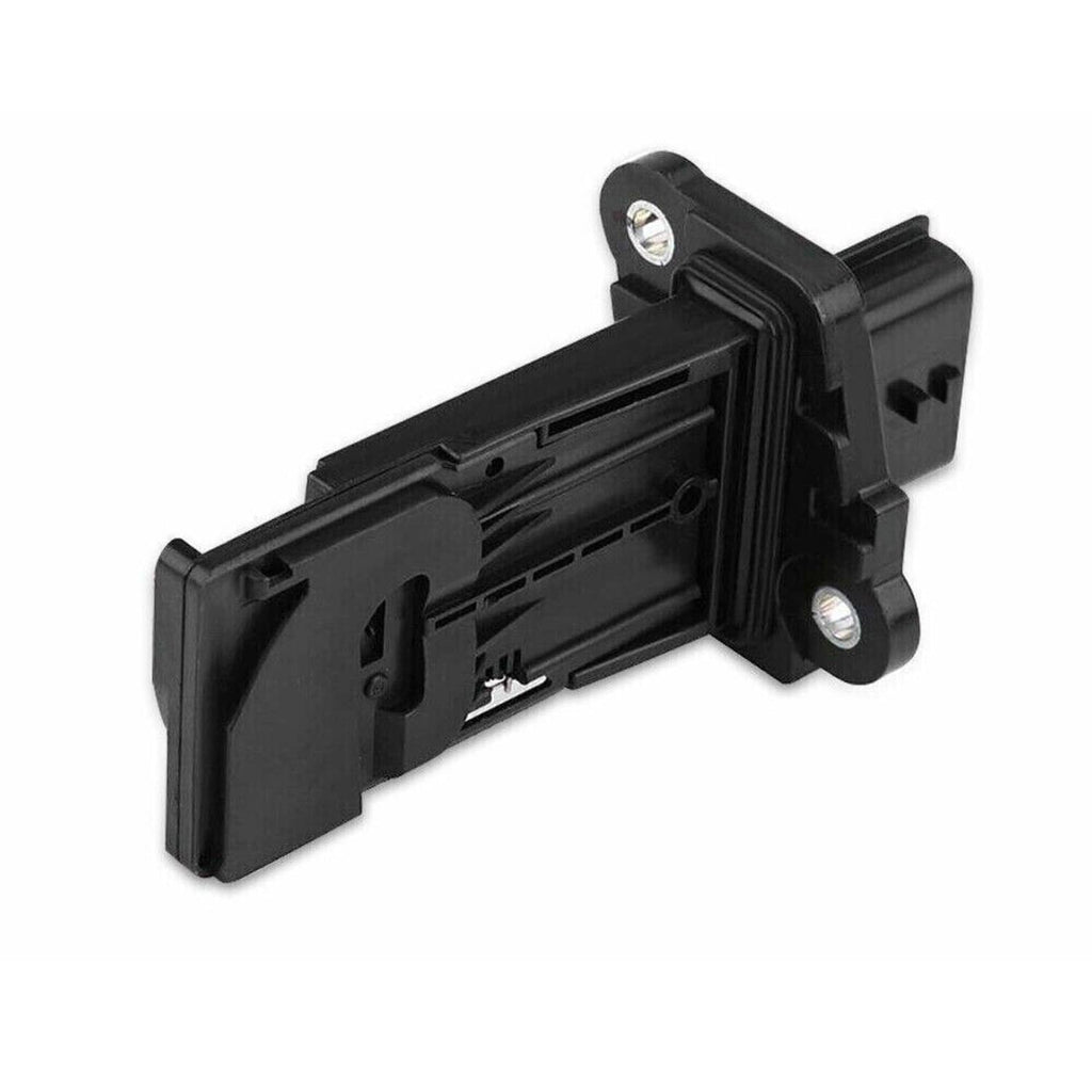 Black air flow sensor meter housing with mounting bracket and electrical terminals