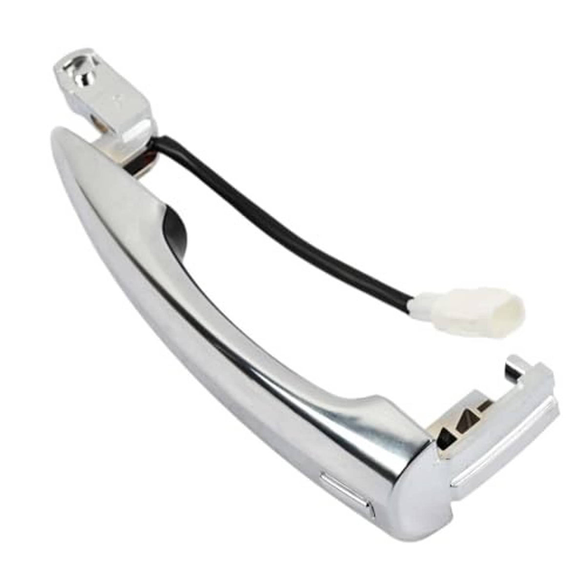 Passenger-side door handle with mounting bracket and black cable connector