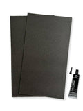 Black non-asbestos gasket sheet material set with RTV sealant tube