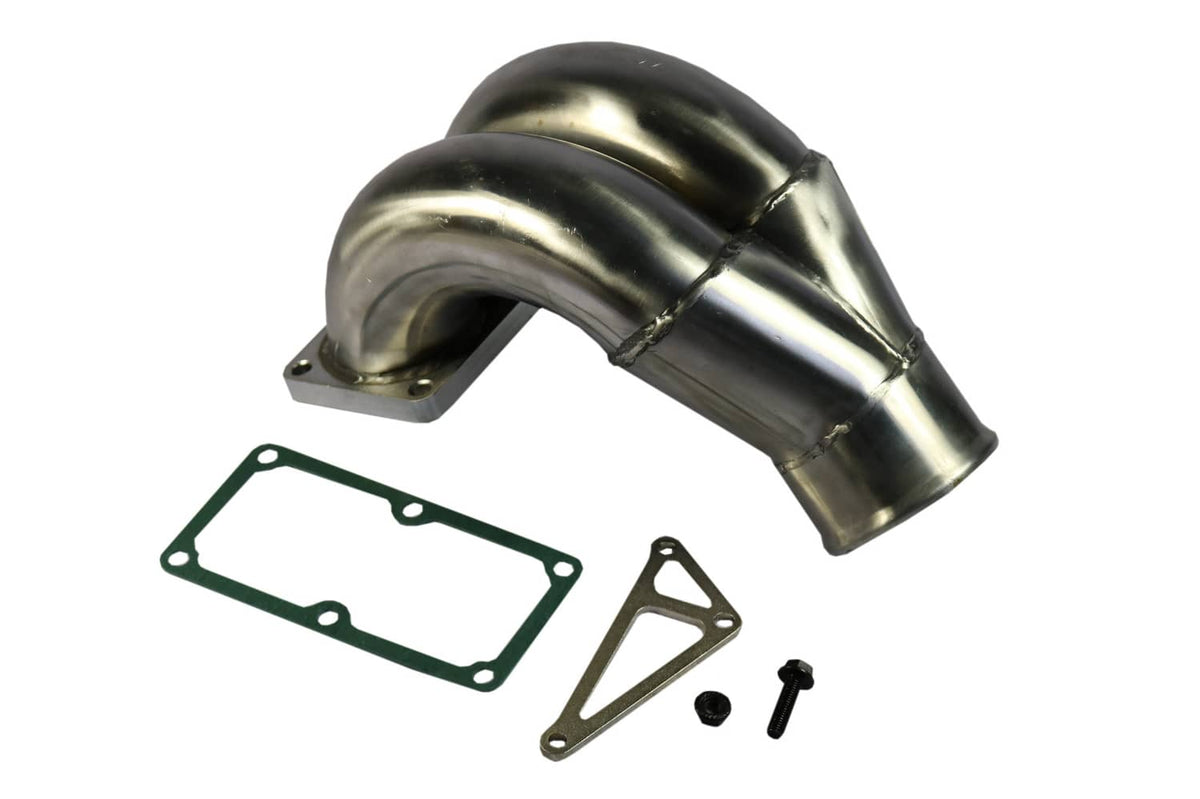 Stainless steel 3.5 in intake manifold with gasket and mounting hardware set