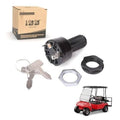 Golf cart ignition starter switch with 2 keys, hex nut, and rubber ring