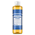 Dr. Bronner's 18-in-1 pure castile magic soap peppermint liquid bottle