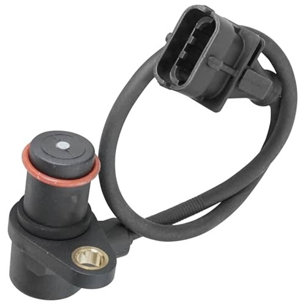 Crank position speed sensor with wiring harness, round cap, and brass contact