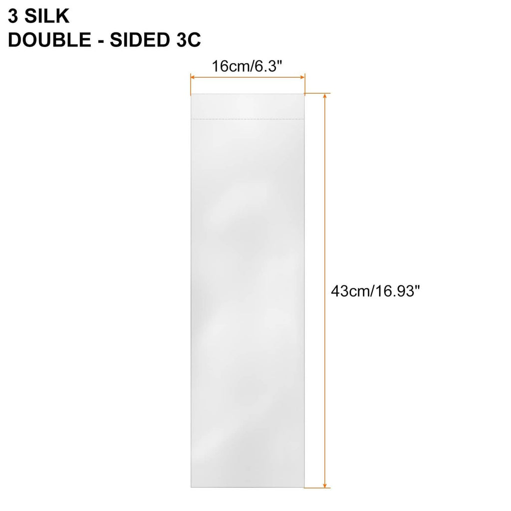 Tall clear disposable wet umbrella bag with top open edge