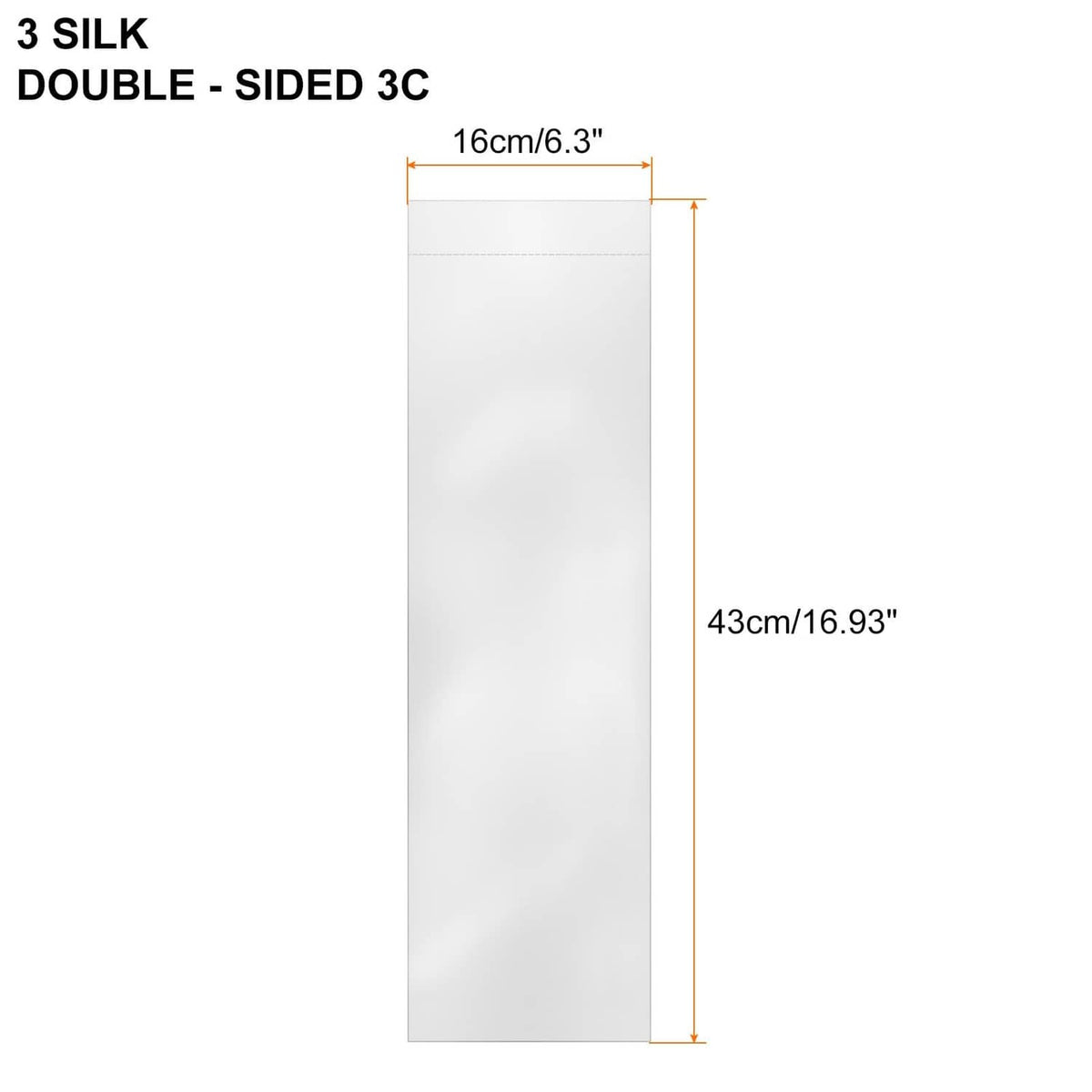 Tall clear disposable wet umbrella bag with top open edge