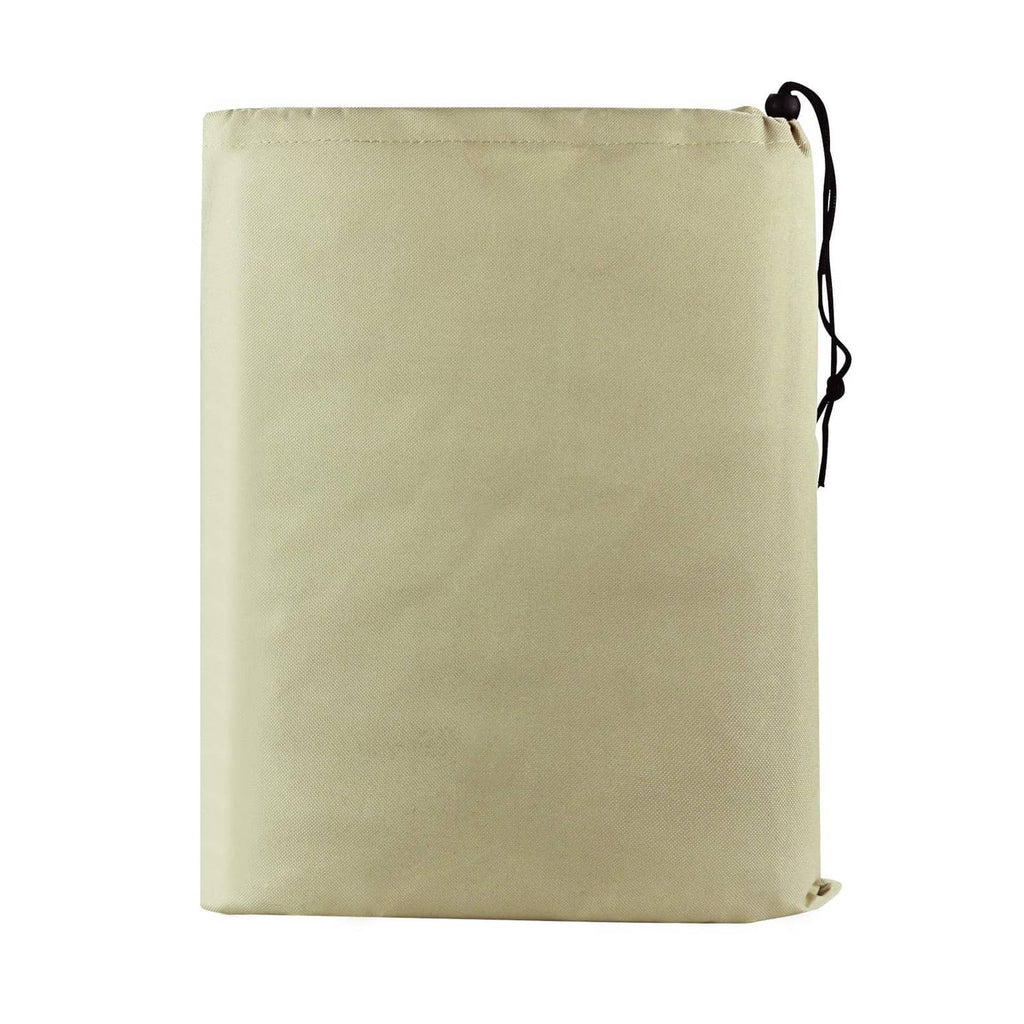 Beige drawstring storage bag for patio furniture cover