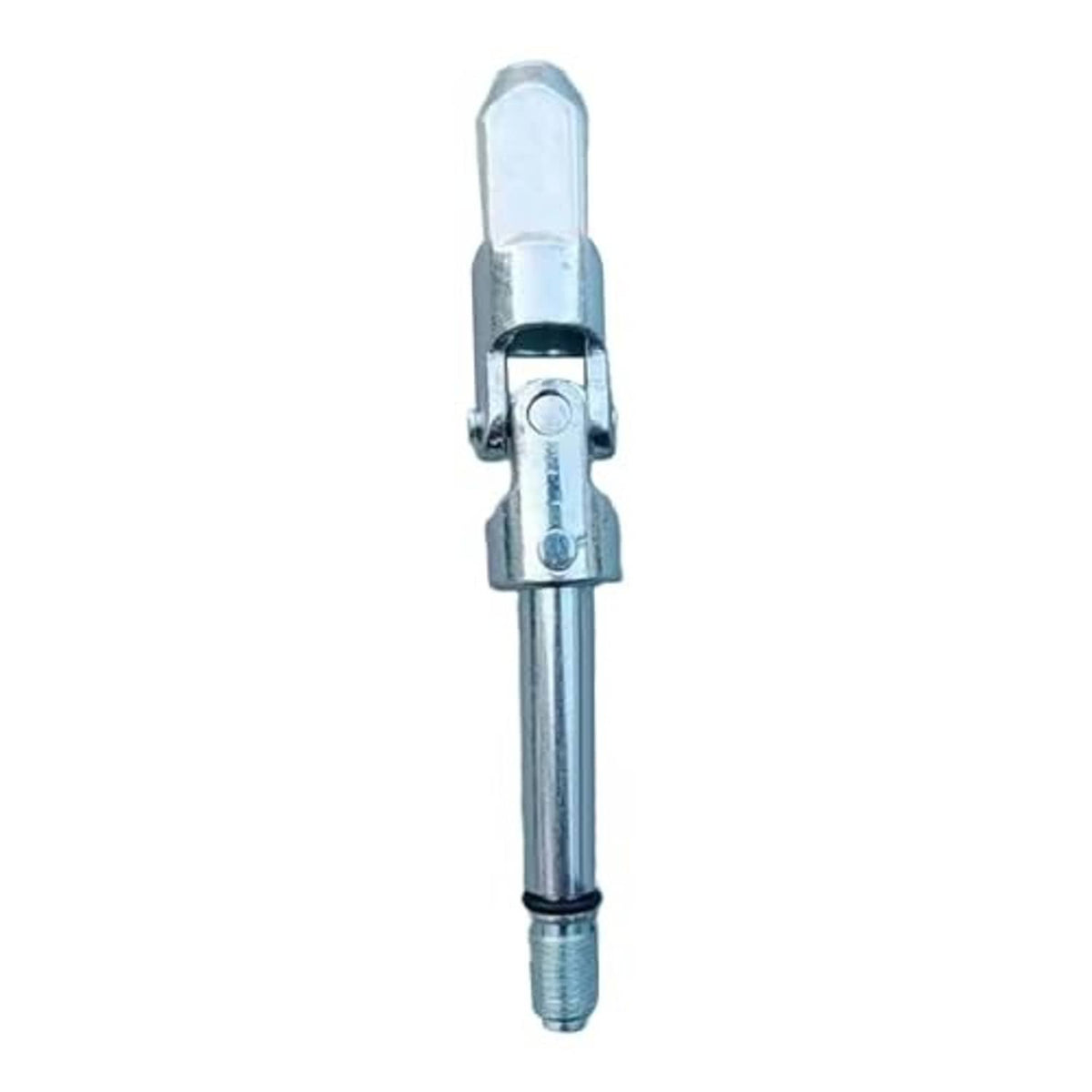 Universal joint jack tool with chrome-like body, clamp yoke, and threaded bolt end