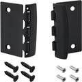 Black flip action door lock kit with reversible hinges and mounting screws