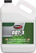 Johnsen's DOT-3 brake fluid jug, 1-gallon plastic bottle with black cap