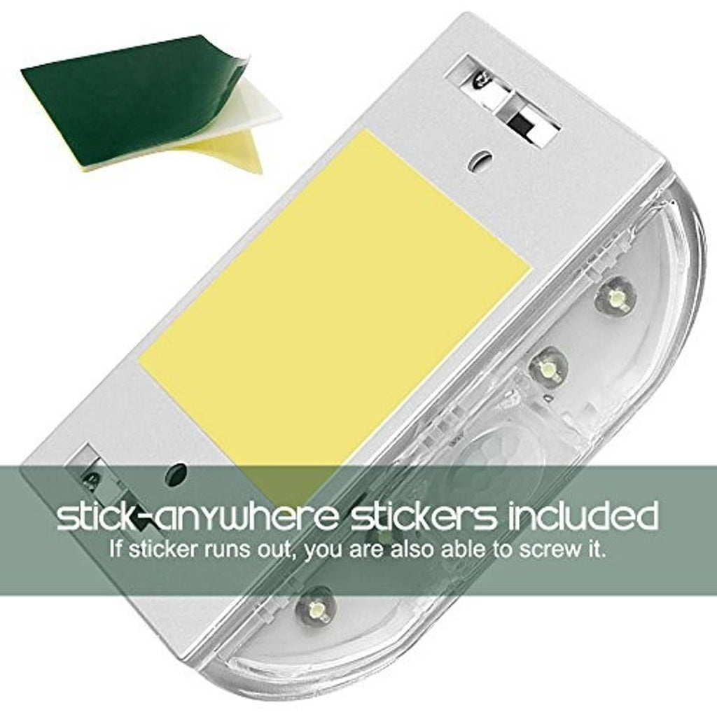 Auto PIR keyhole LED light with back housing, mounting plate, and included sticker