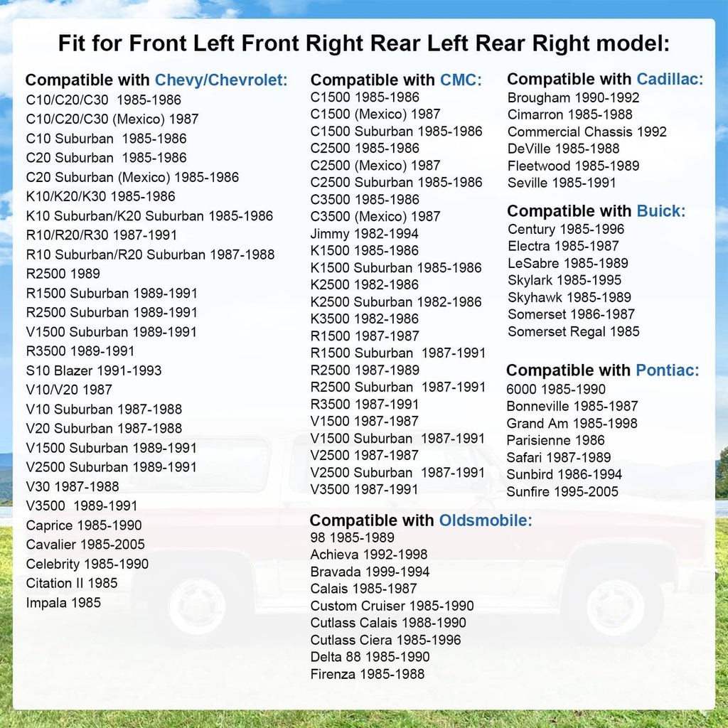 Door power window lift motor compatibility chart with included motor and connector