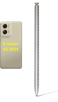 Stylus pen with silver tip for touch screens, slim metal body