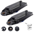 Black engine crankcase ventilation filter breather, two housings with blue connectors