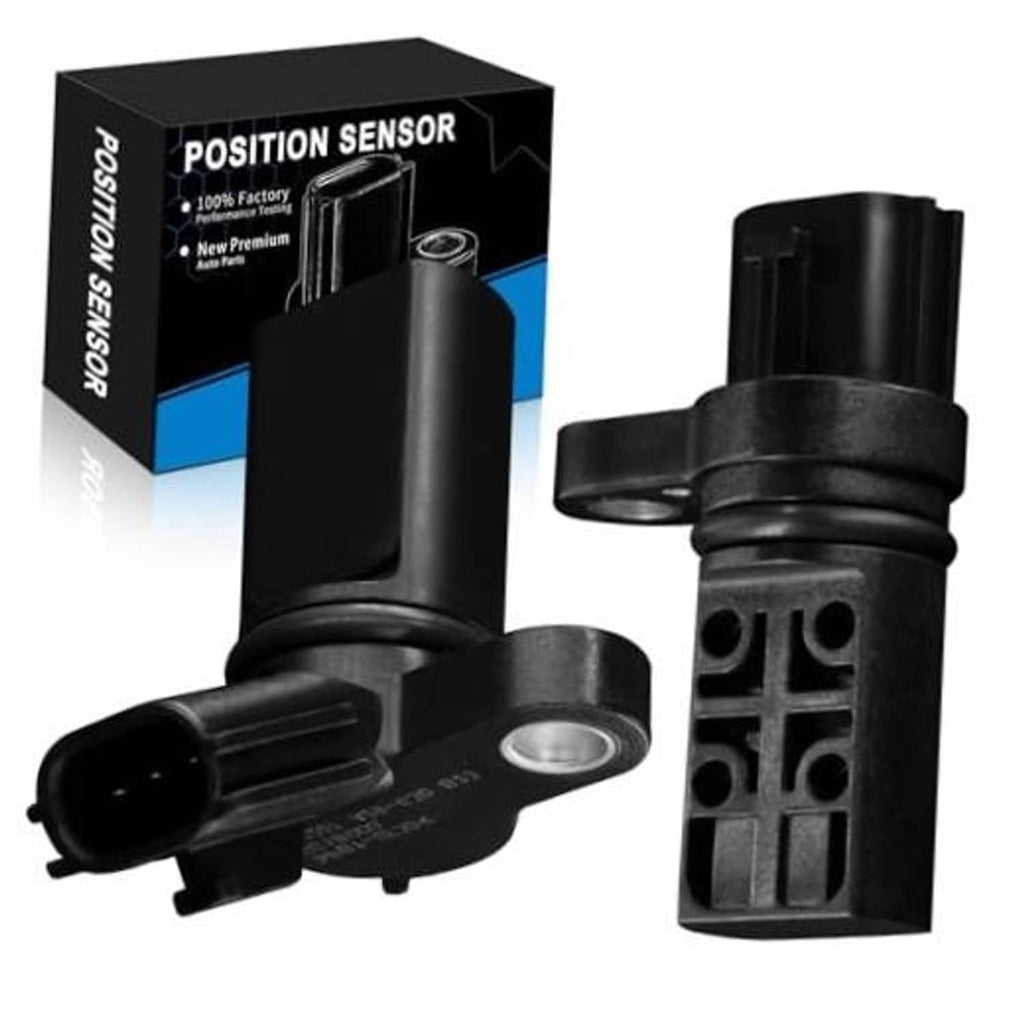 Camshaft position sensor assembly with mounting bracket and electrical connector, black