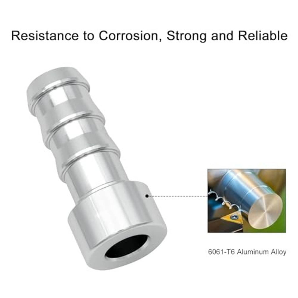 Metal hose barb tail nipple adapter with flange, durable alloy construction