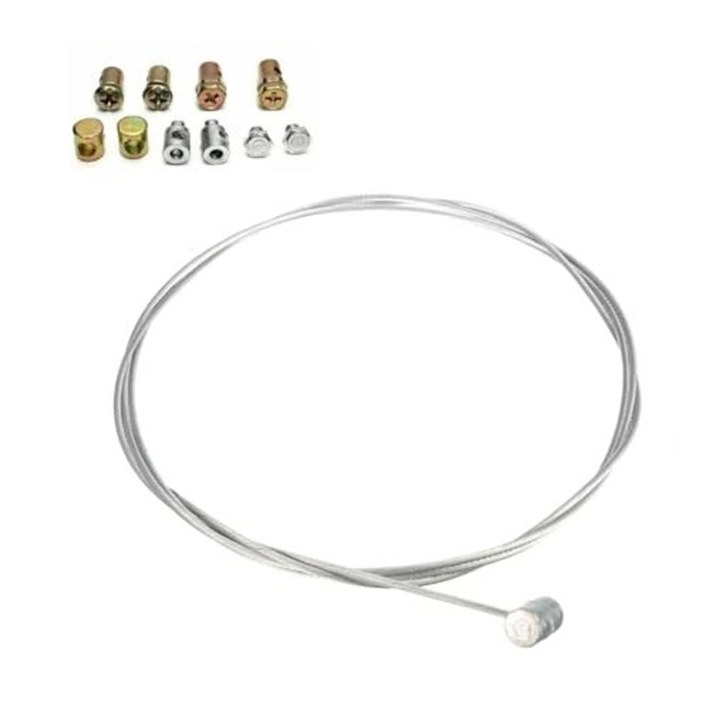 Brake and clutch cable repair kit: looped steel cable with white end connector