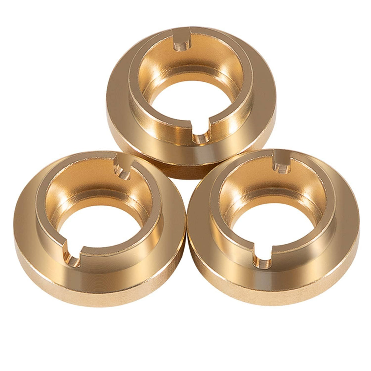 Brass pressure washer seal rings, three-piece set