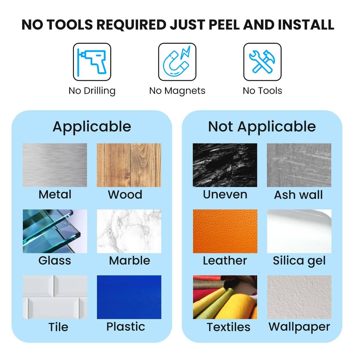 Adhesive cable clips with peel-and-stick installation
