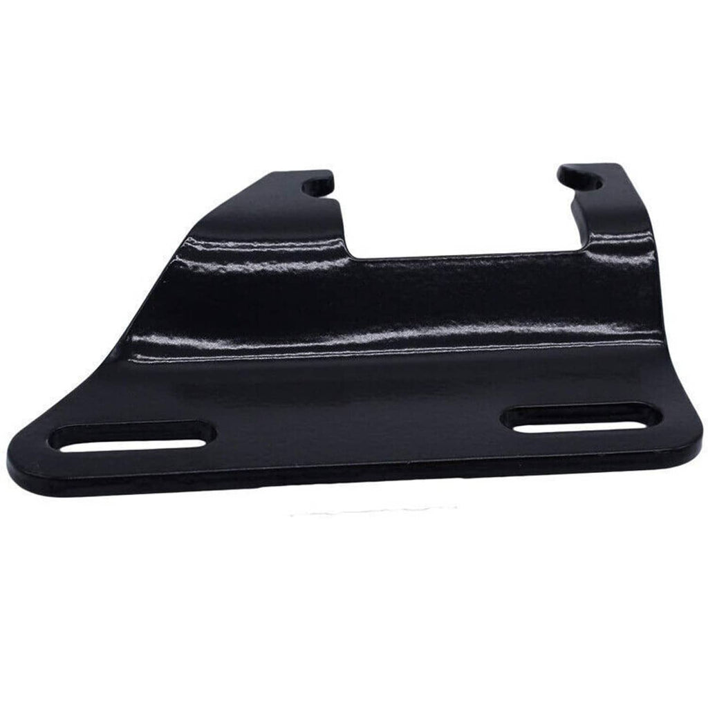 Black base mounting plate for alternator bracket with two mounting slots