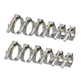 20-pack stainless steel T-bolt hose clamps with gold-plated band and hex bolts