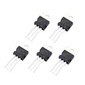 Pack of five 3.3V TO-220 voltage regulator ICs with LD33V marking, black, 3 leads